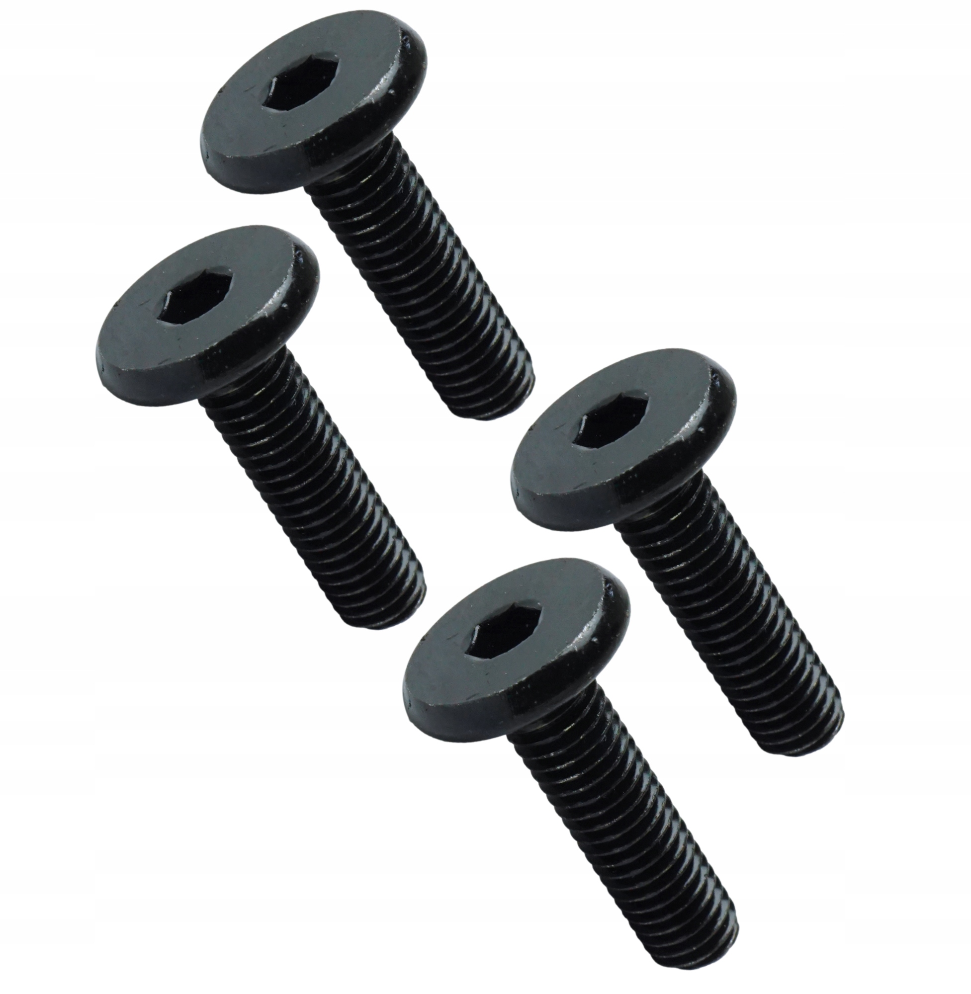 100X šroub M8 x 30 mm s plochou hlavou na imbus, nábytkový šroub, metrický, černý