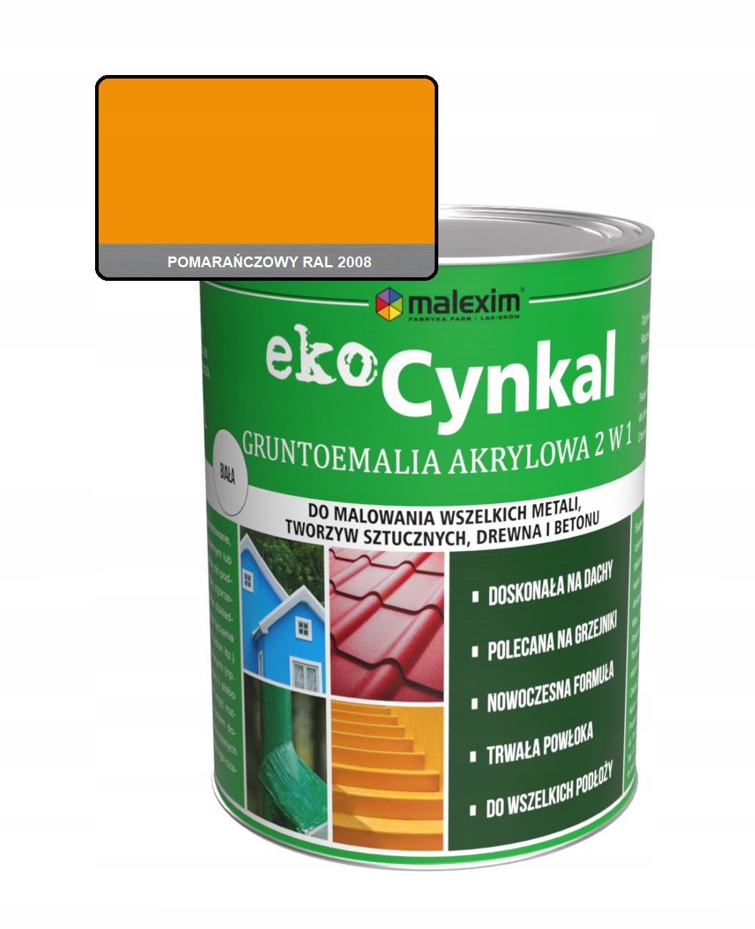 Univerzální Barva 2 v 1 Ekocynkal 10L Ral 2008