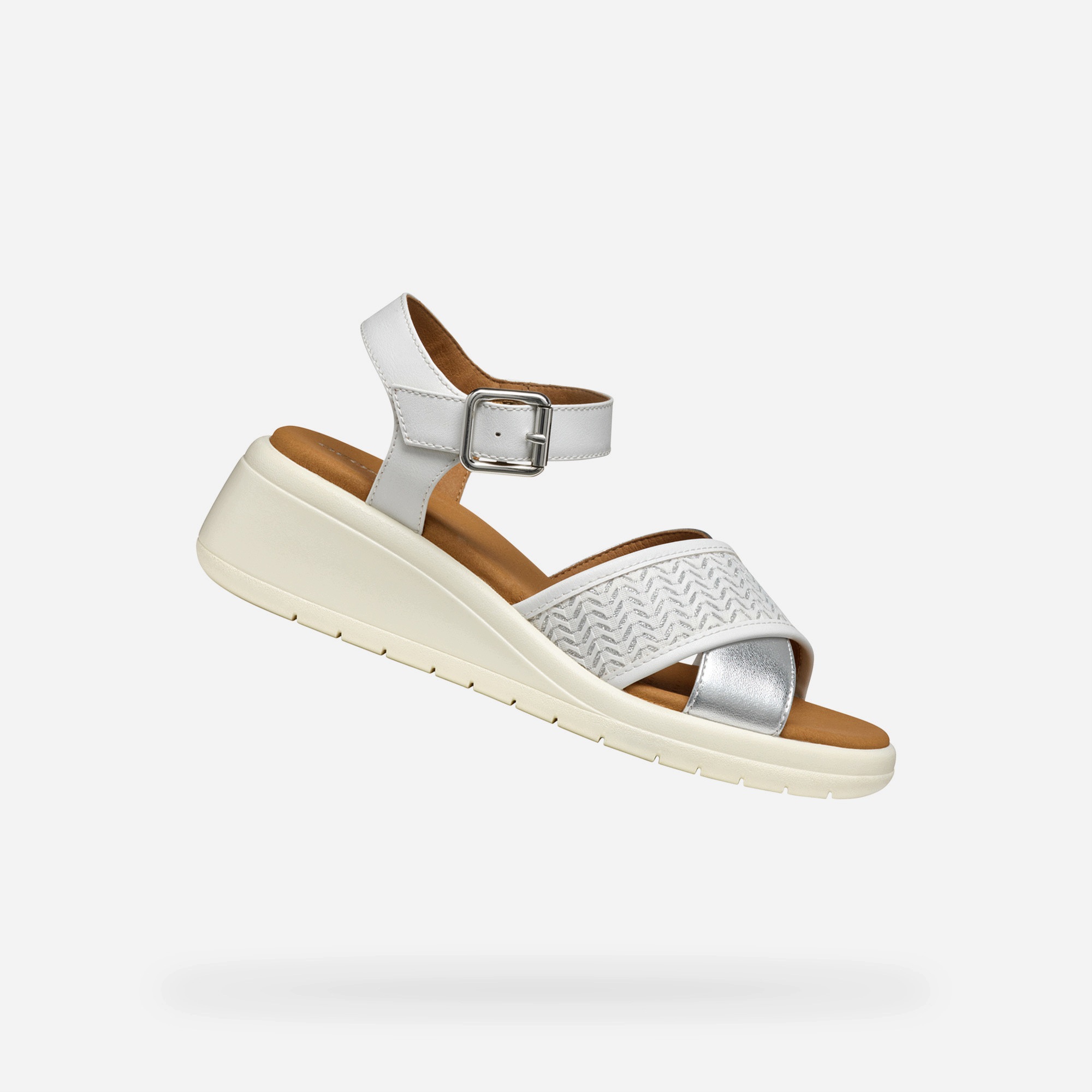 Geox Bílé dámské sandály Geox Meliconia