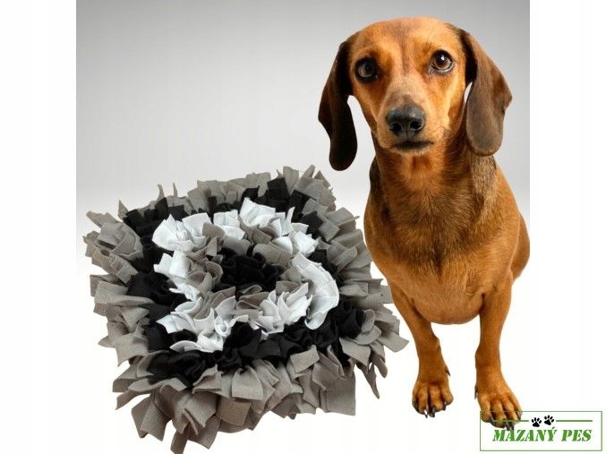 Levně Čmuchací kobereček extra hustý černo-bílo-šedý velikost 45 x 30 cm