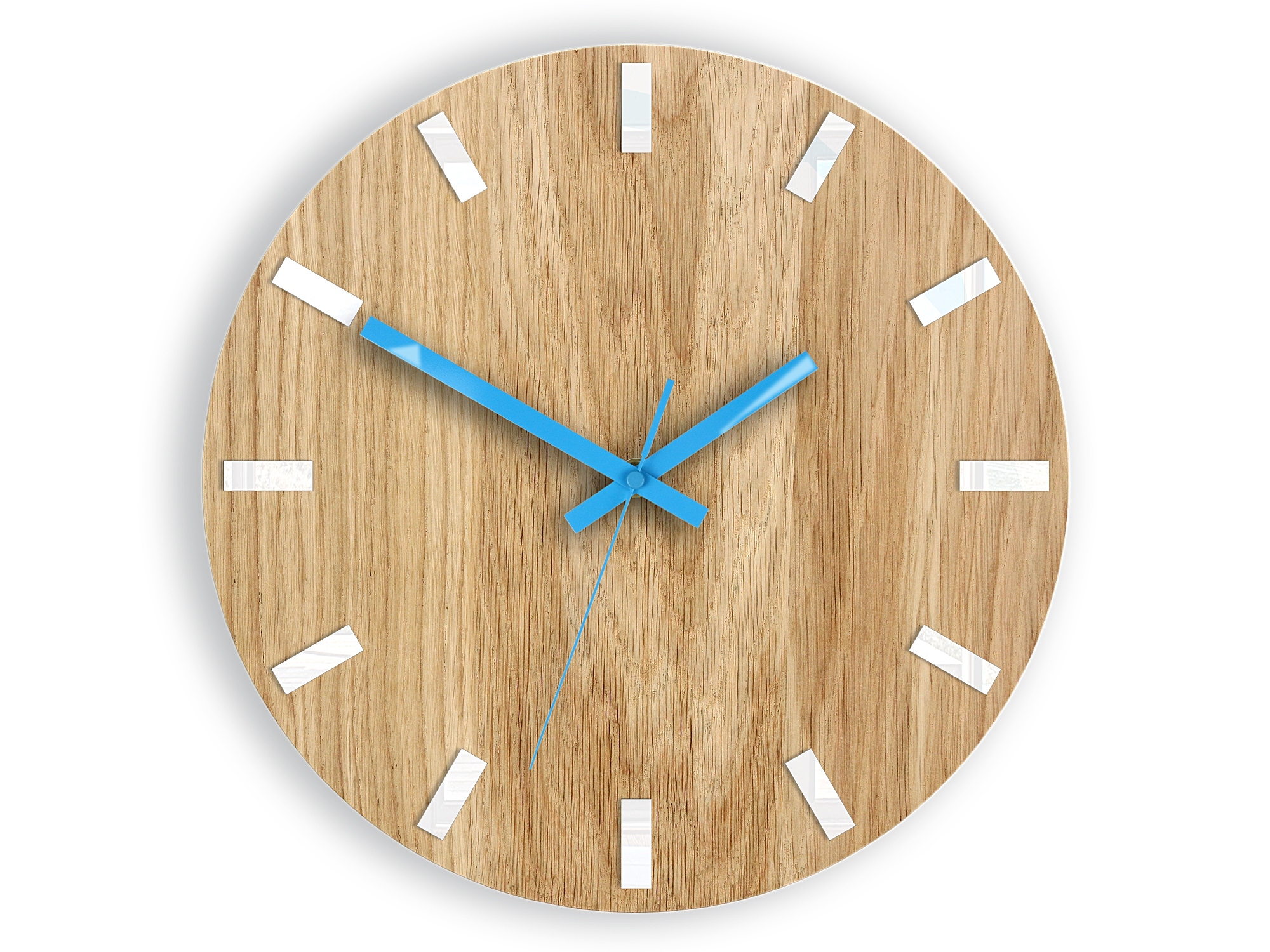 Moderní dřevěný nástěnný hodinový stroj s tichým mechanismem, Kulatý, robustní