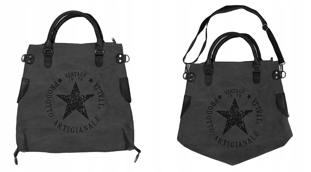 

Torebka Gwiazda Vintage Worek Shopper Bag Torba XL