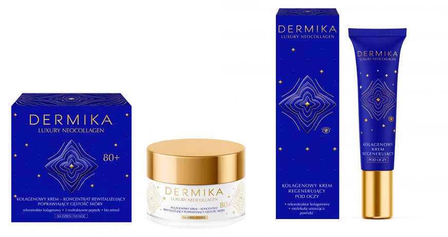 DERMIKA ZESTAW NEOCOLLAGEN 80+KREM REWITALIZUJĄCY D/N + KREM p/ OCZY 15ml