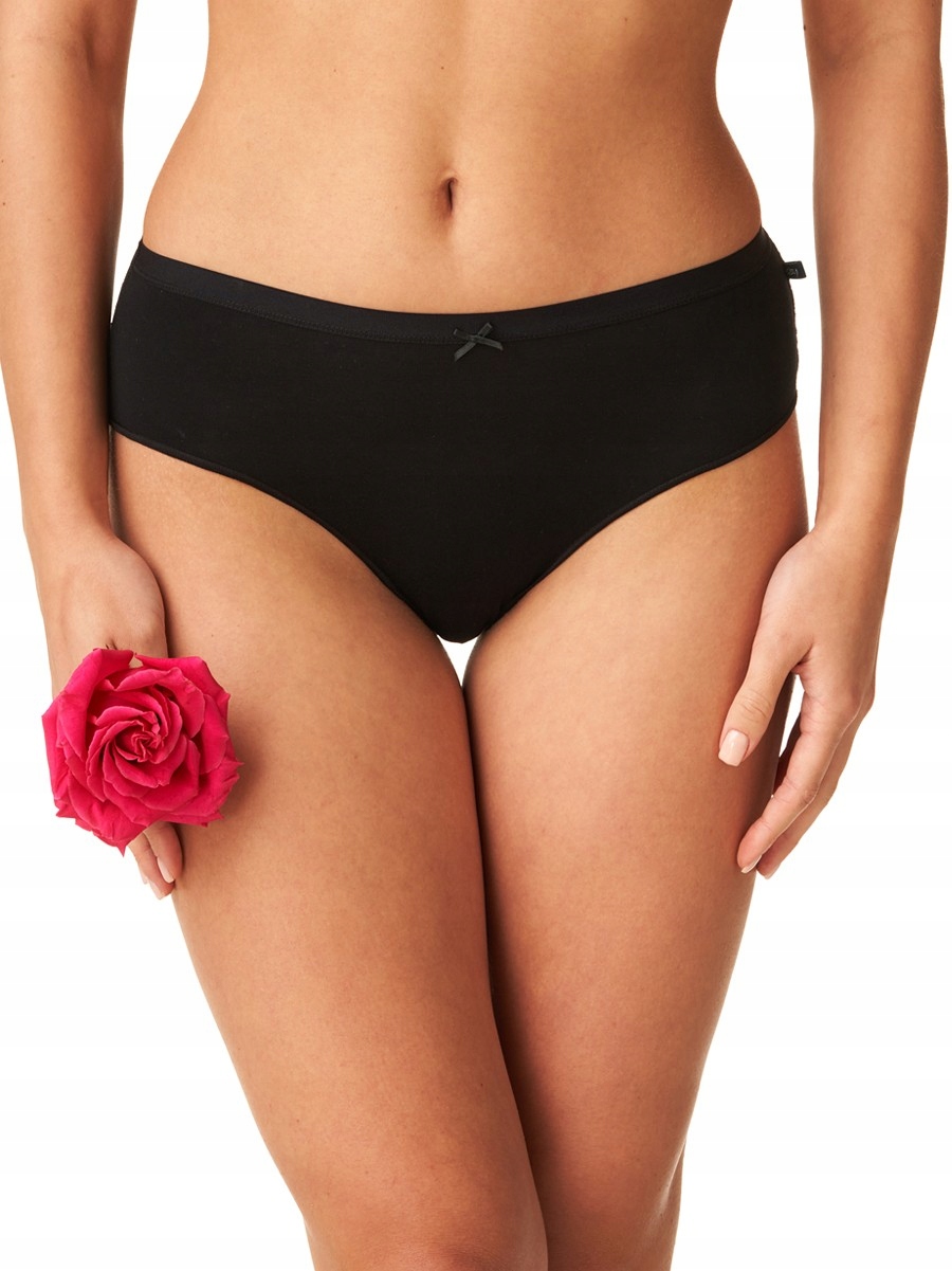 2-Pak Czarne FIGI BAMBUSOWE Z KORONKĄ KEY 1002 L Model LPC1002