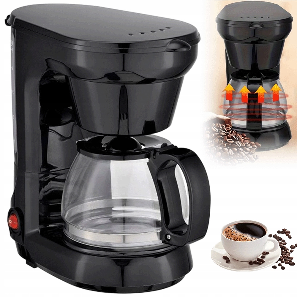 Černý Kávovar 750 ML S Pokročilou Technologií Vaření