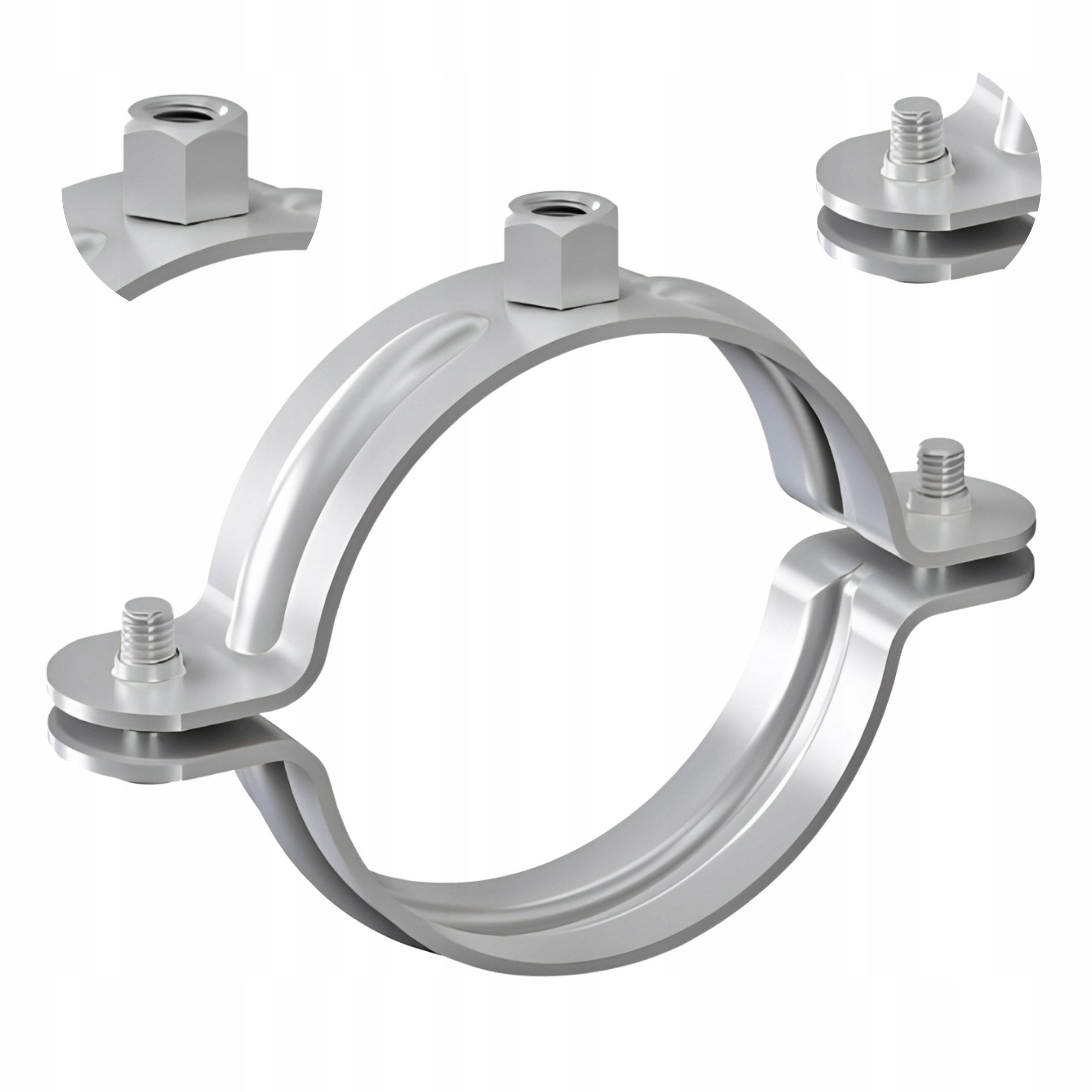 Uchwyt Pojedyńczy Obejma Do Rur Stalowy Bez Gumy Ø 6/4'' 48-52 mm Solidny M