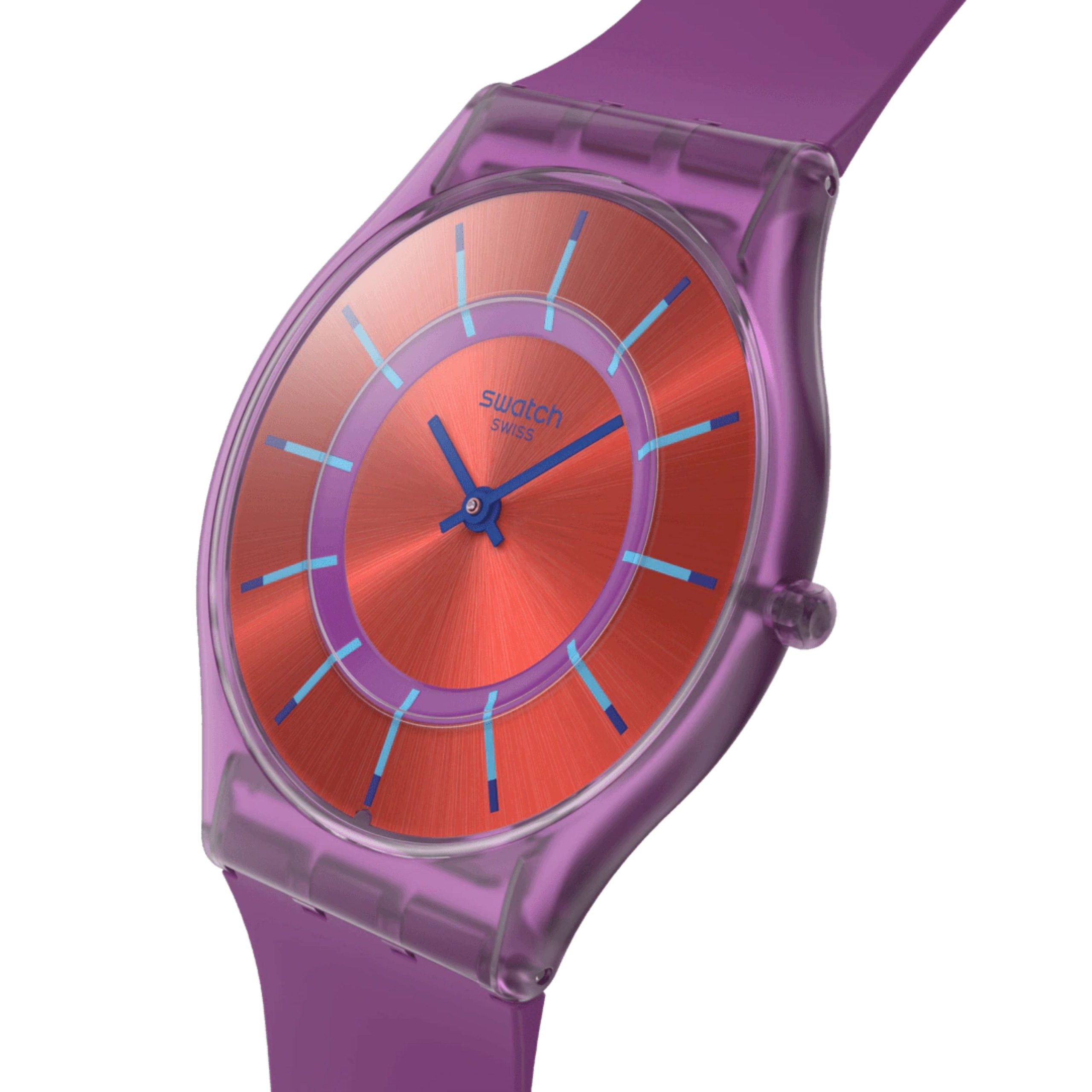 Hodinky Swatch Sweet Strawberry Dream Fialové SS08V108 Unisex Nové