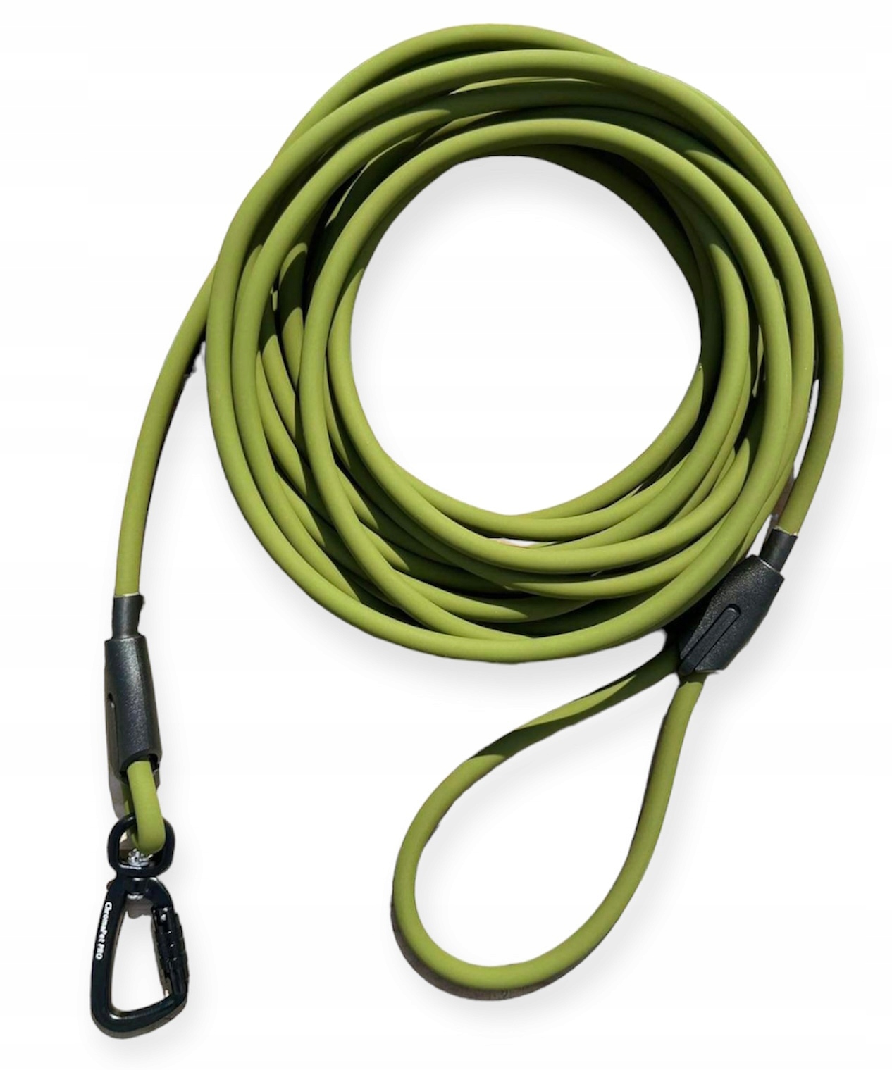 Levně Biothane Vodítko Tréninkové lano 7m Vyztužená zelená Dark Olive