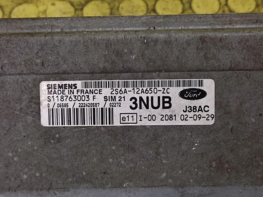 FORD FIESTA control unit of the engine 2S6A12A650ZC
