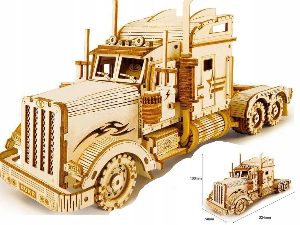 

Ciężarówka Truck drewniane Puzzle 3D składane 286e