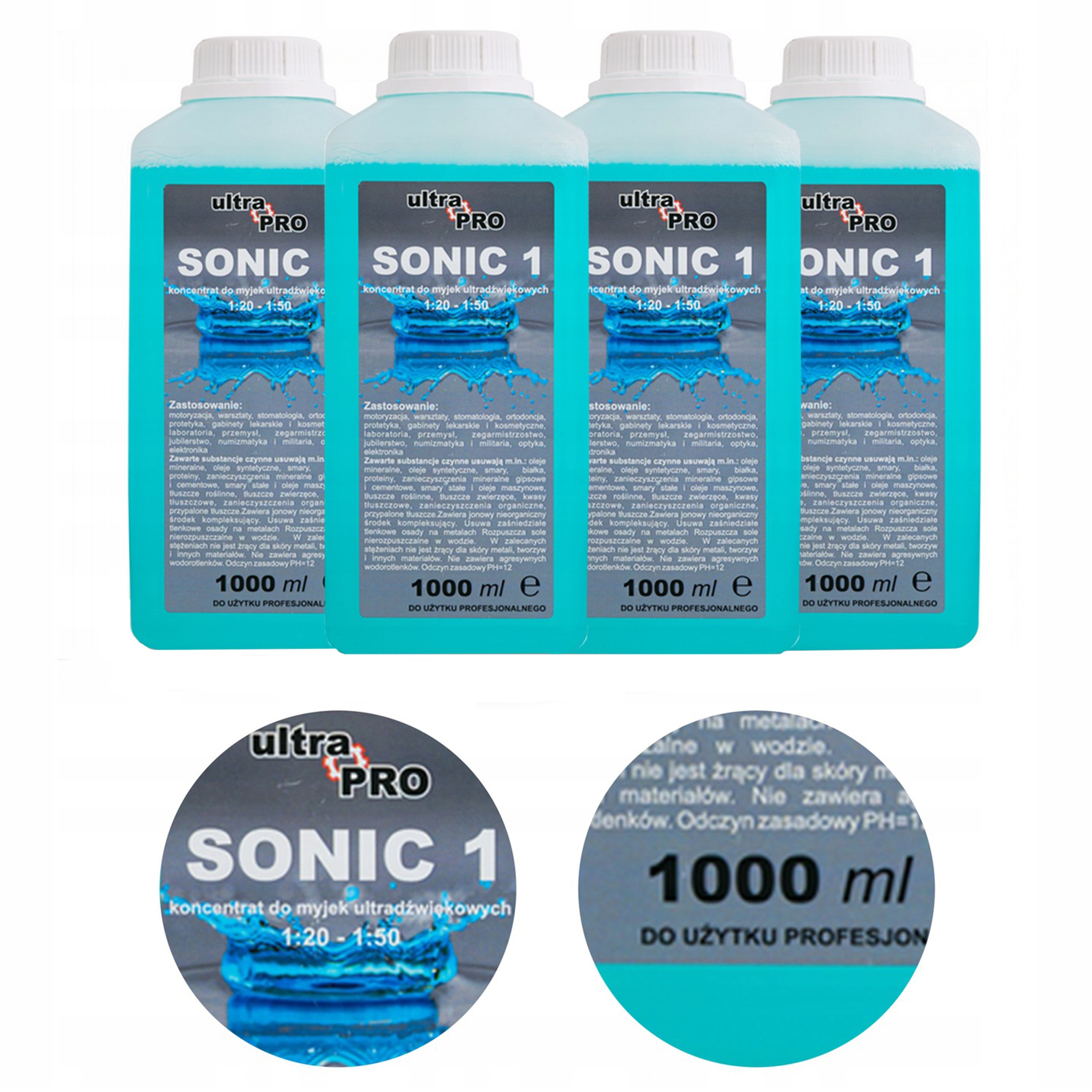 

Płyn do myjki ultradźwiękowej SONIC-1 4x1l