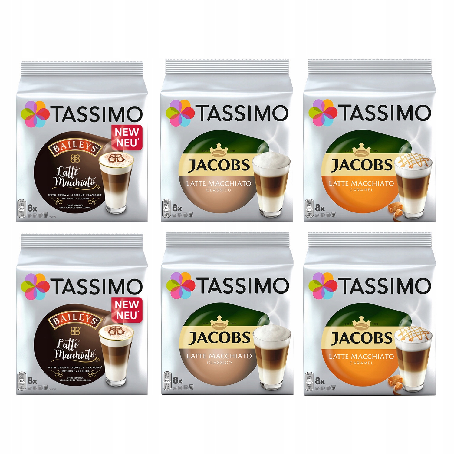 Jacobs Latte Macchiato Classico - Capsules Tassimo originales