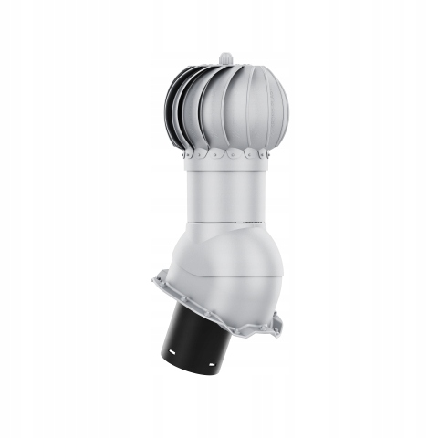 Otočný Krb Kulový Fi 125 pro trapézový plech T14 Ral 9006 Stříbrný