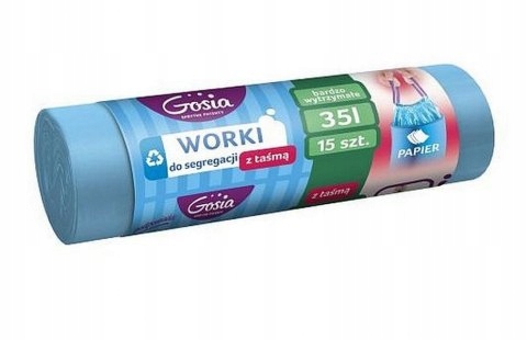 

Worki do segregacji Gosia z taśmą 35L, niebieskie