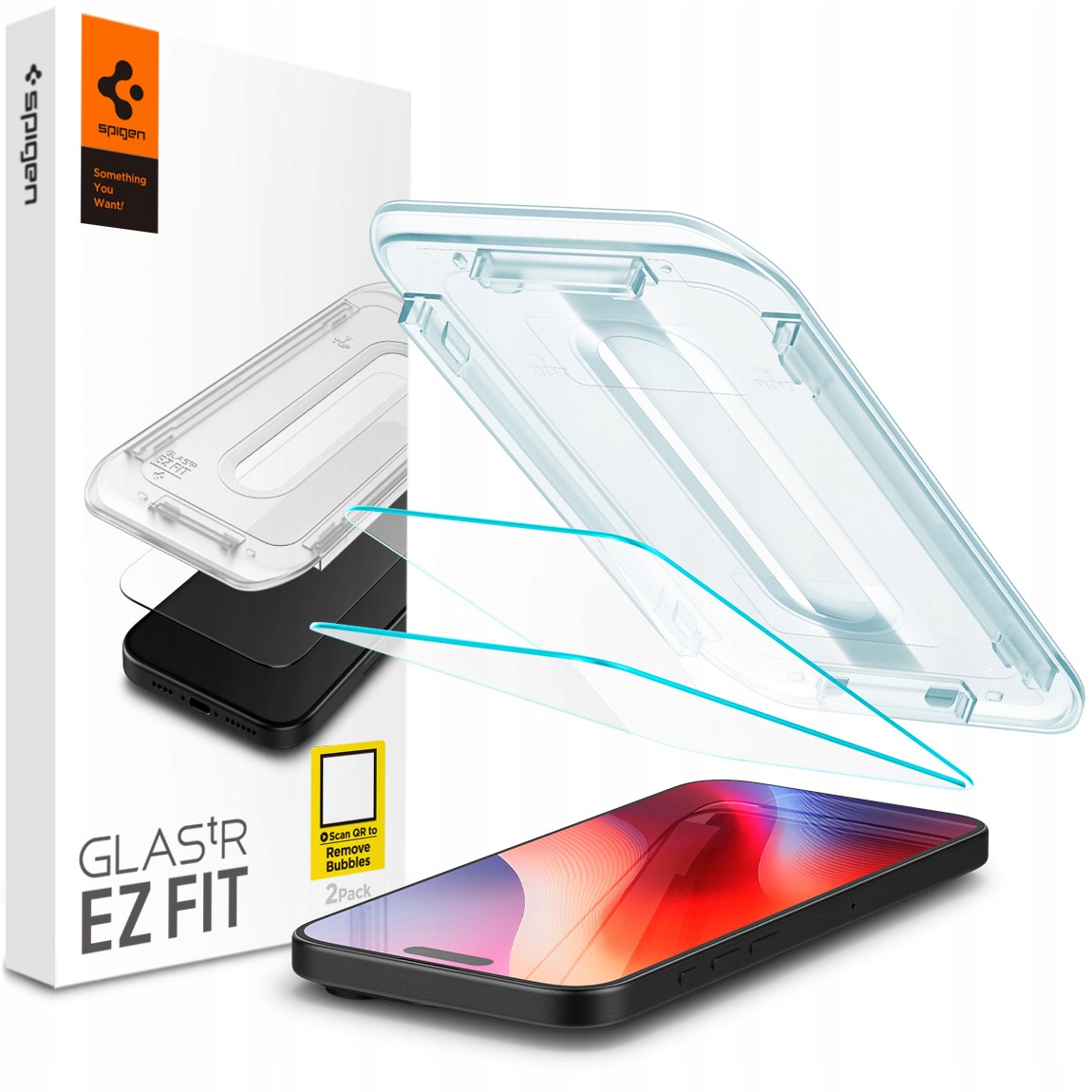 Sada 2 Tvrdené Sklo Kusov Iphone 15 16 Spigen Ez Fit Aplikátor