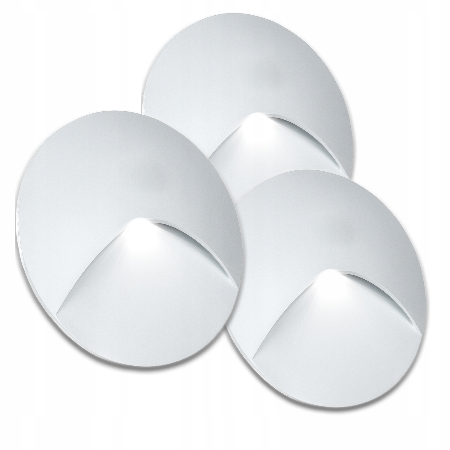 3x Aluminiové Svítidlo Schodišťové Osvětlení Senzor Soumraku