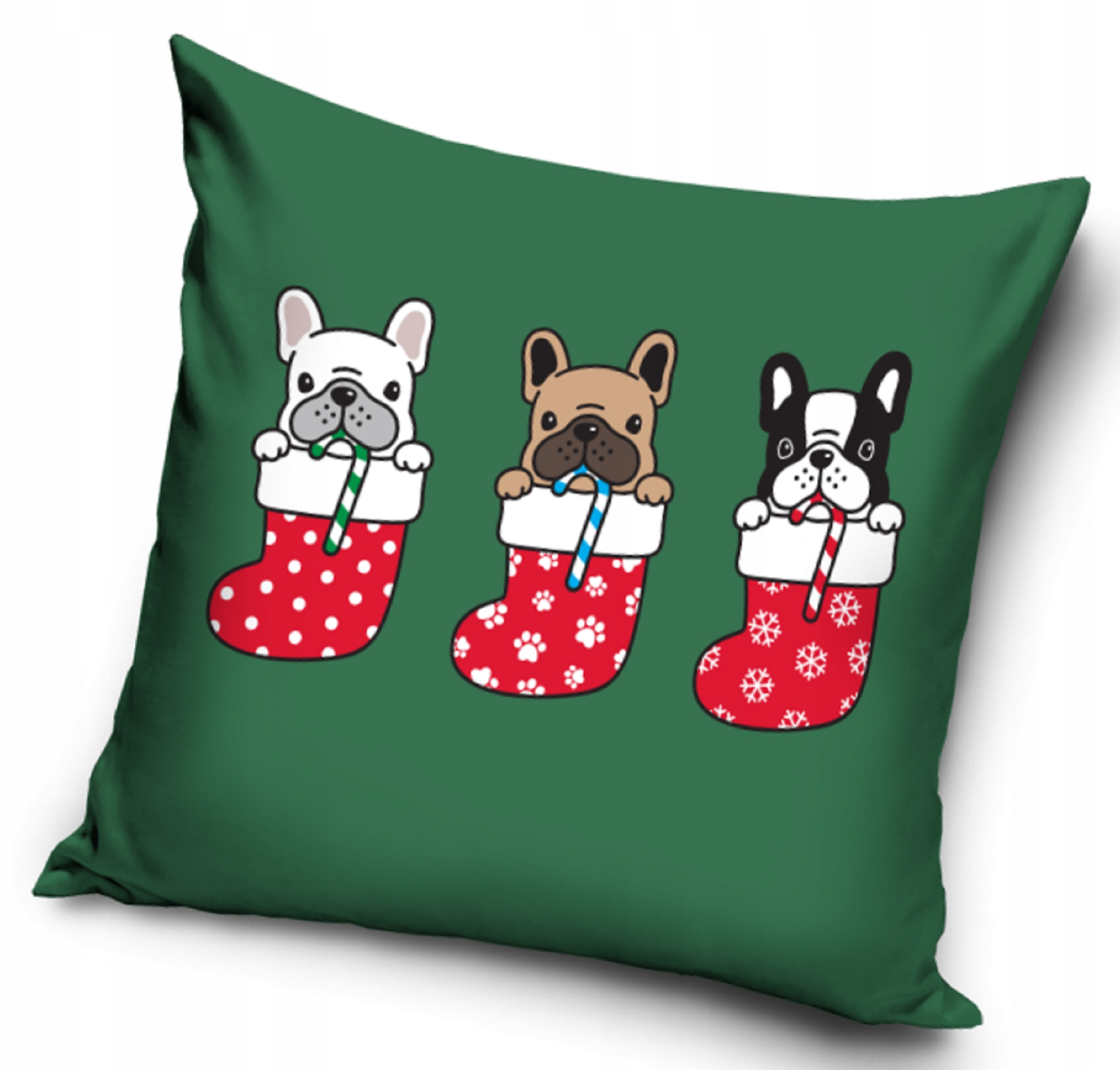 

poszewka 40x40 świąteczna pieski mikołaj Xmas