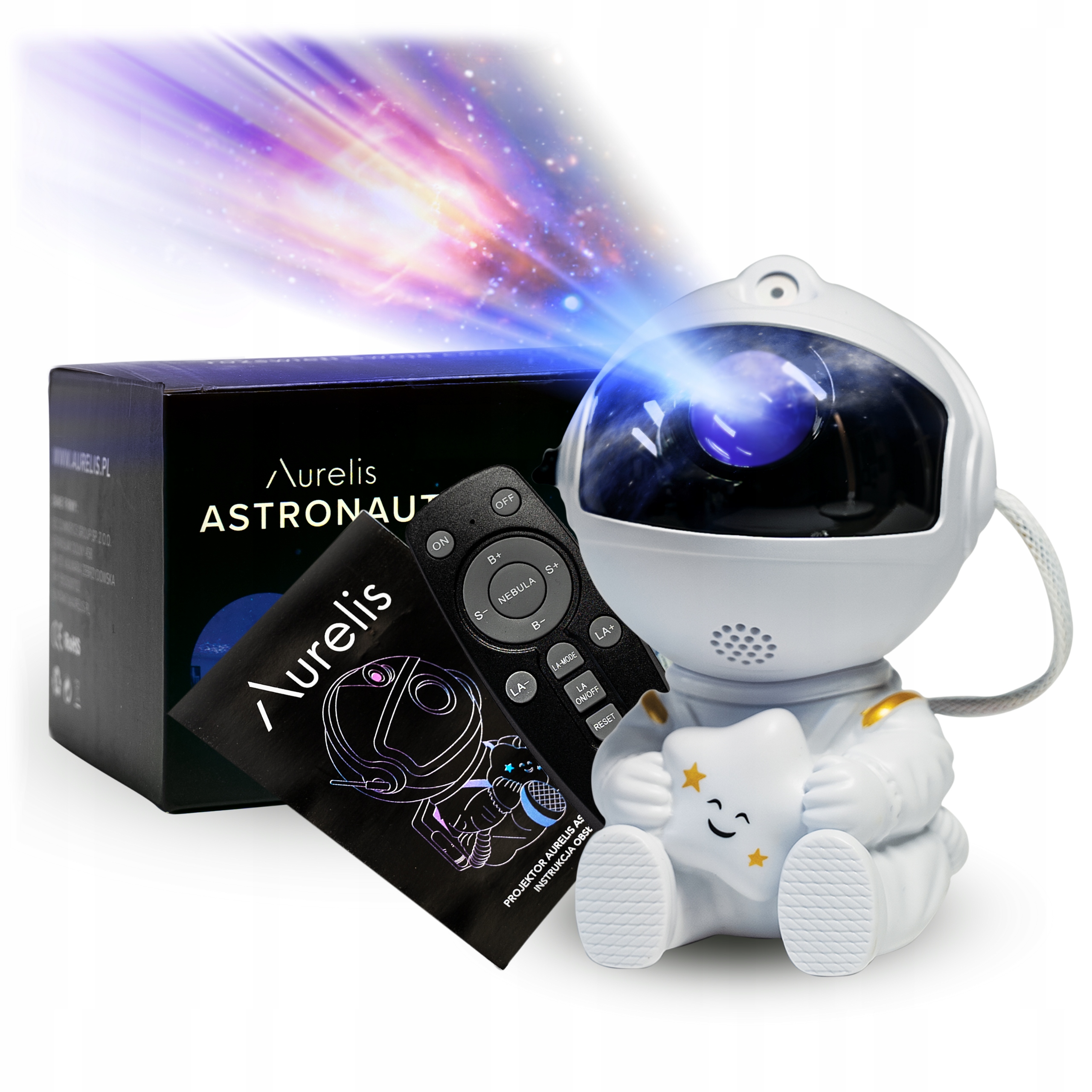 Zdjęcia - Pozostałe towary dla dzieci Galaxy Aurelis Projektor Gwiazd Astronauta  Star Led 3D Kosmonauta 