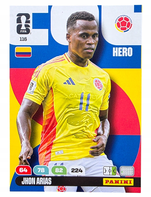 Karty Piłkarskie do albumu Panini World Cup 2026 Hero Kolumbia 116 Arias