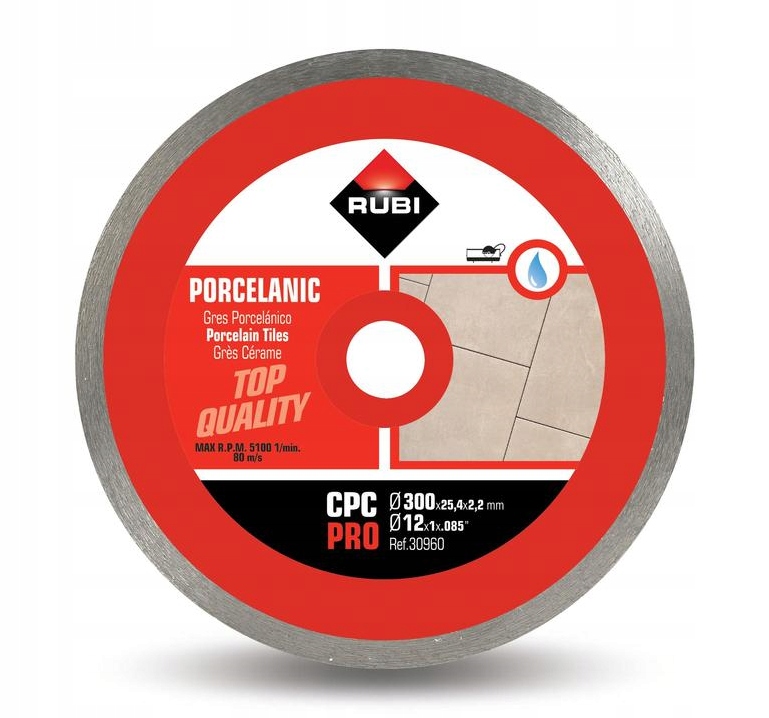 Tarcza Diamentowa Do Gresu Porcelanowego Cpc 300MM Pro 30960 Rubi