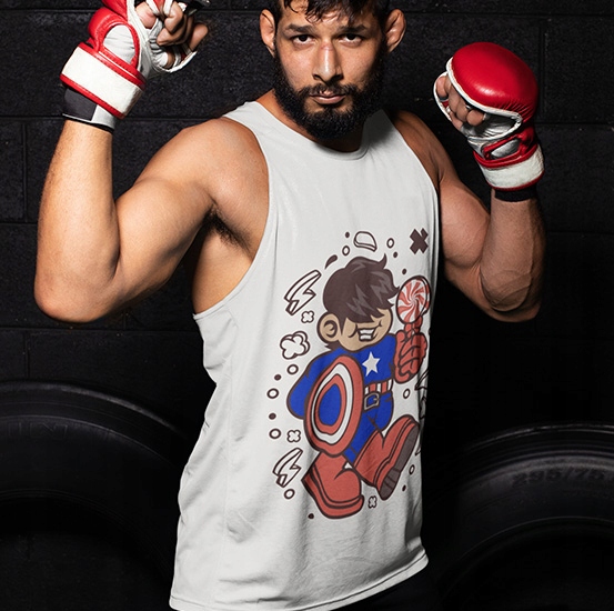 TANK TOP ANIMOWANE SUPERHERO AMERICAN KID Rozmiar XXL