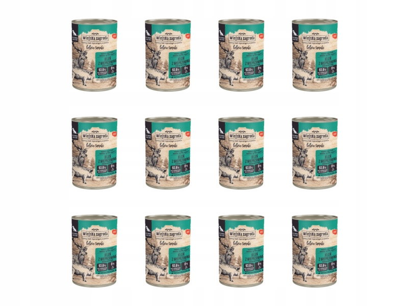 Karma dla psa Wiejska Zagroda Leśne smaki Jeleń z wieprzowiną 12 x 400 g