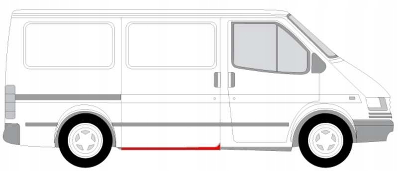 PRÓG DRZWI PRZESUWNYCH FORD TRANSIT 86-00 NOWY PR