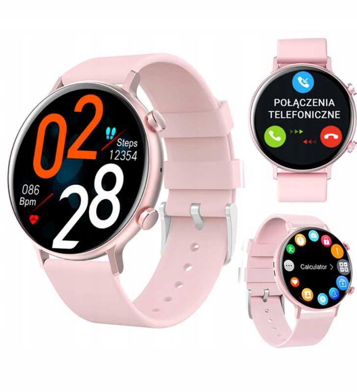 DAMSKI SMARTWATCH ROZMOWY SMART WATCH PRO SMS KROKU PULS EGK PRO EDITION Marka Smart-Trend