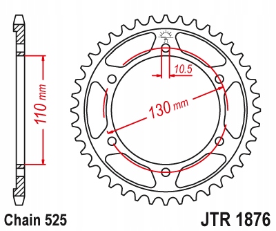 Jt Zębatka Tylna Stalowa 4385 47 Suzuki GSX-8S '23-'24 (438547JT) (łańc. 52