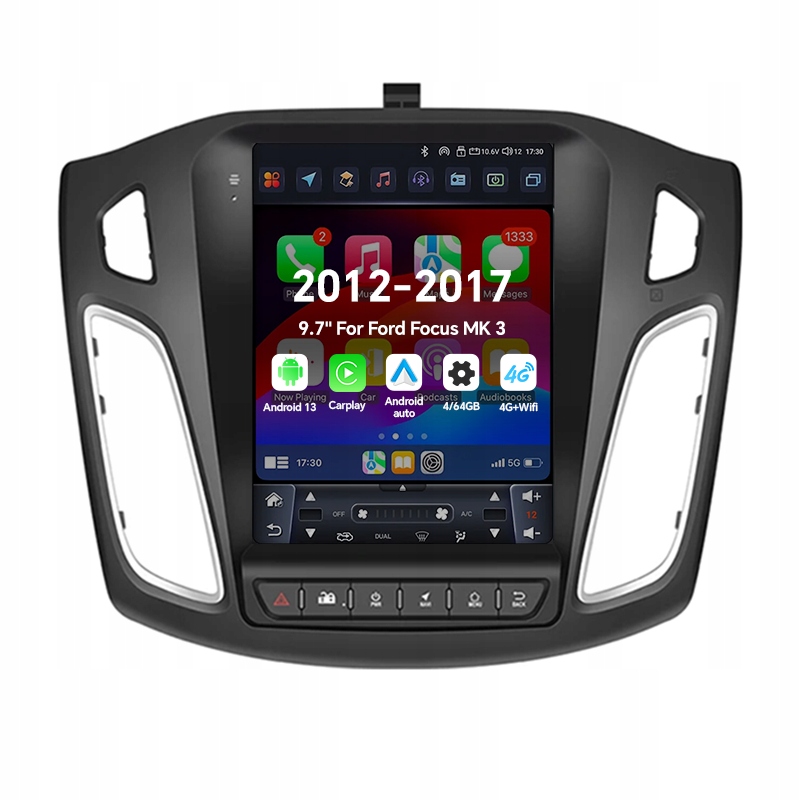 9,7" 2Din Android 13 autorádio pro Ford Focus Mk 3 2012-2017 Carplay 4G 64G