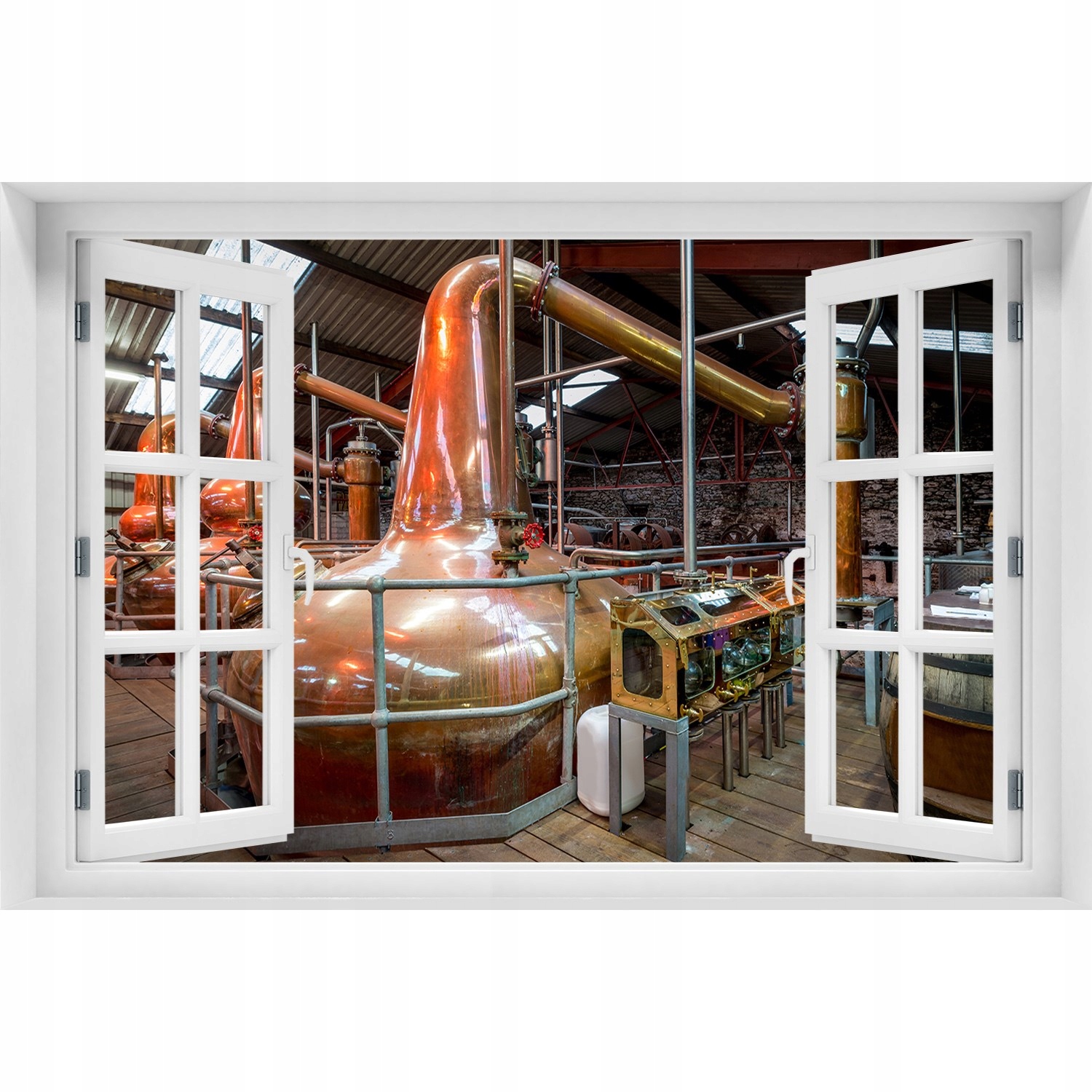 

Naklejka na ścianę 3D Okno widok Warzelnia 120x80