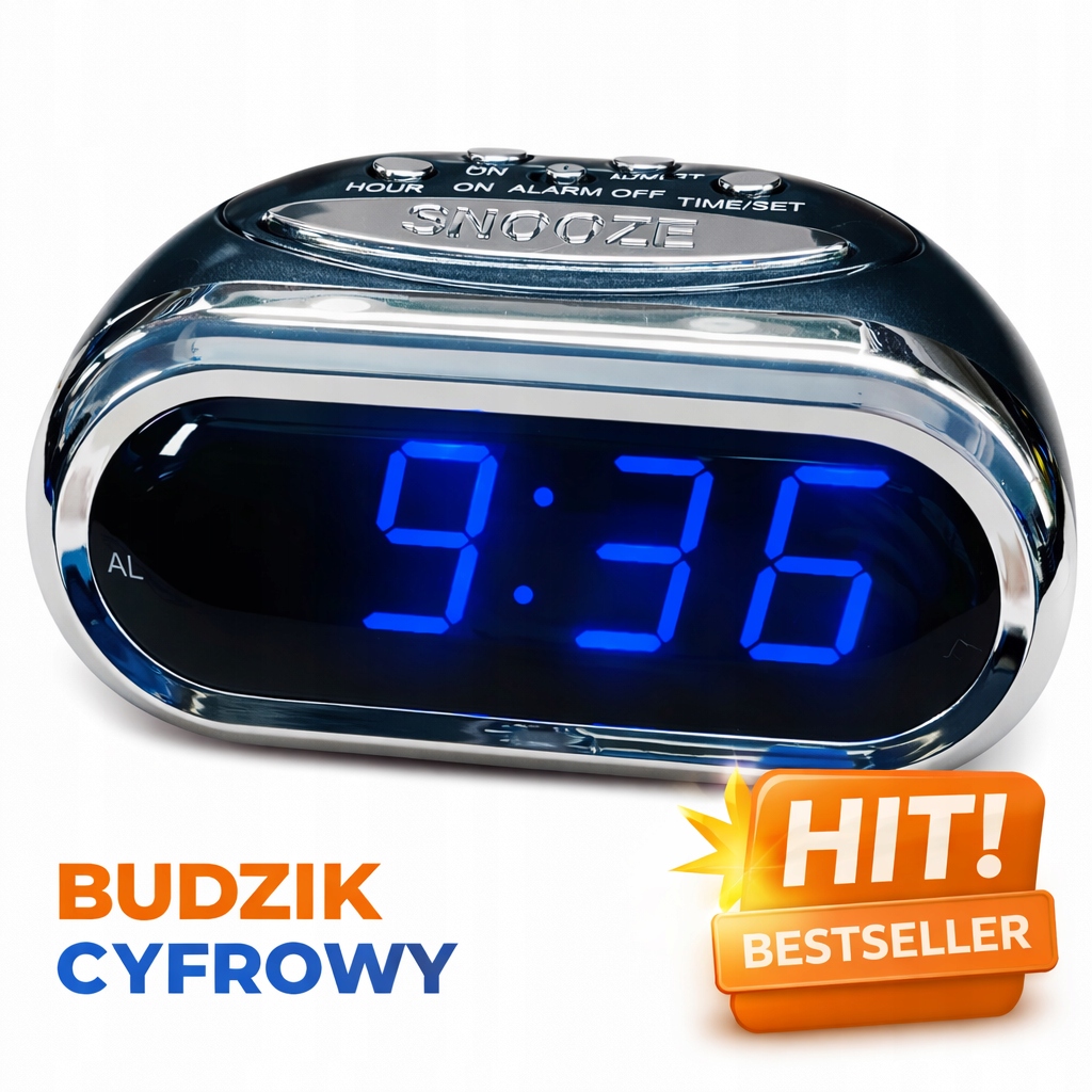 Zegar stołowy Perfect czarny 13cm
