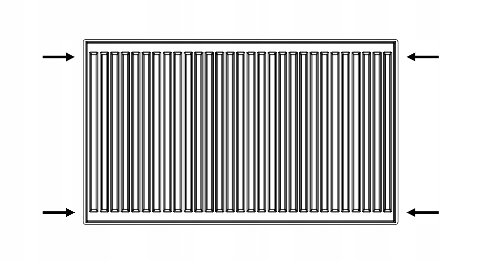 GRZEJNIK PANELOWY BOCZNY DIAMOND TYP-22 400X700 Szerokość 700 mm