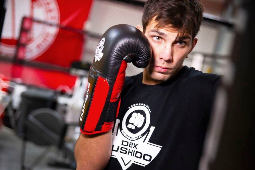 RĘKAWICE BOKSERSKIE SPARINGOWE USZTYWNIENIE NADGARSTKA DBX BUSHIDO B-3 12oz Marka DBX BUSHIDO