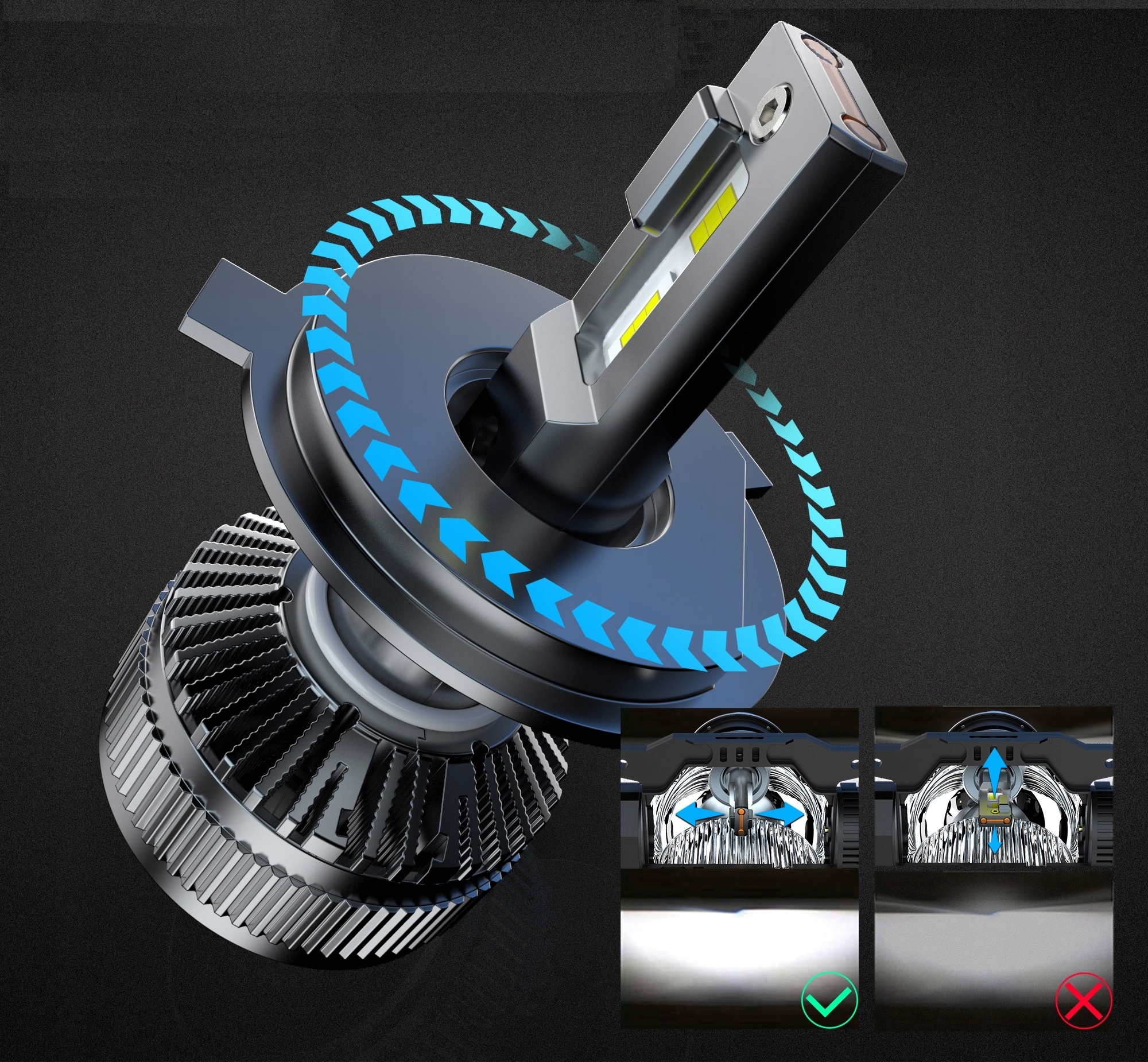 ŻARÓWKI LED H4 100% CAN MONSTER ULTRA 30000LM 160W Typ żarówki H4