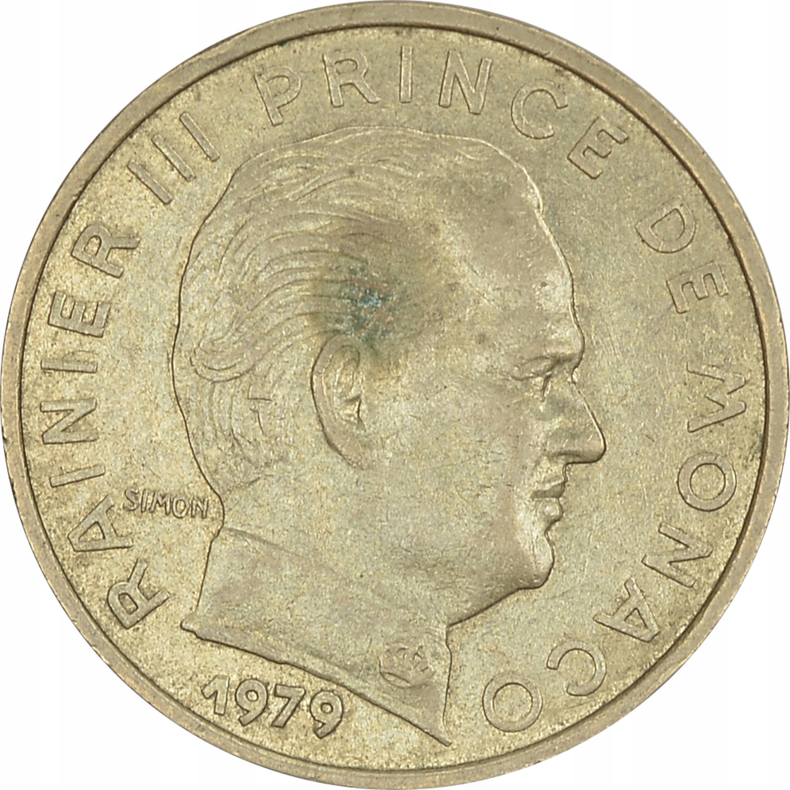 6.MONACO, RAINIER III, 10 CENTIMÓW 1979