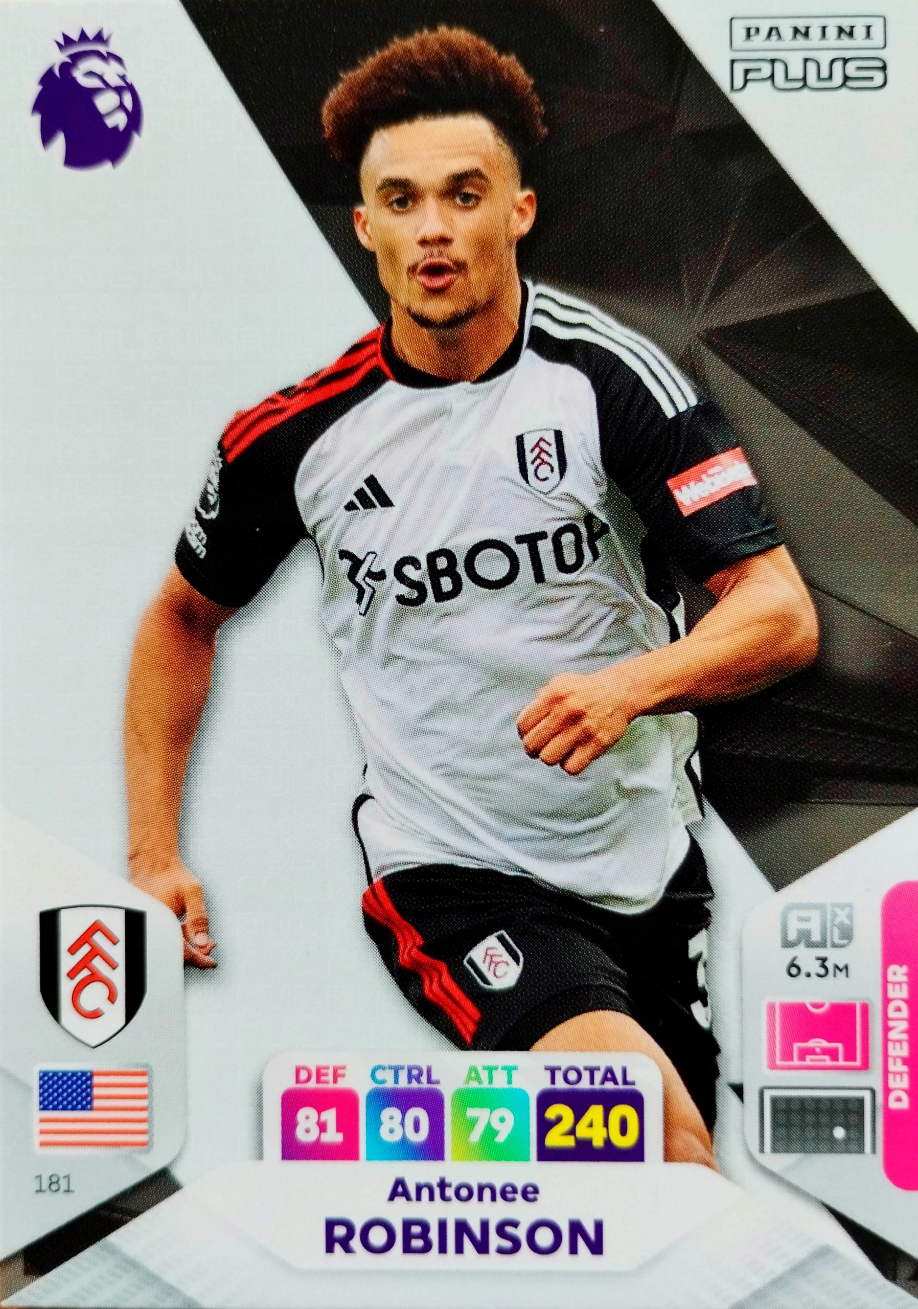 Panini Premier League 2024 Plus 181 Antonee Robinson Fulham