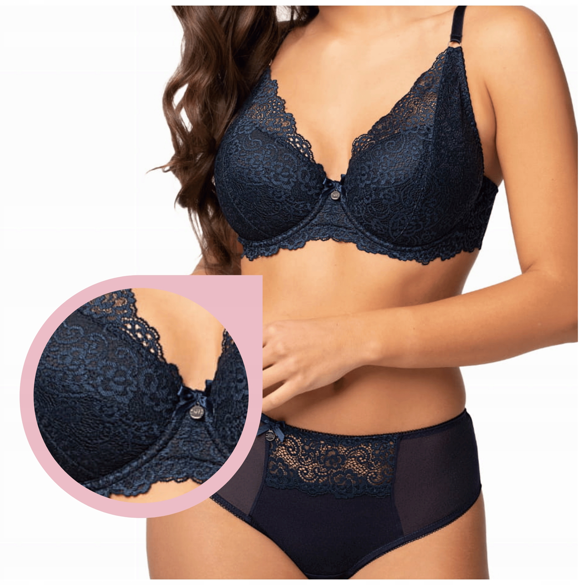 Podprsenka Nessa Kenzo p-up bralett námořnická modrá 75A