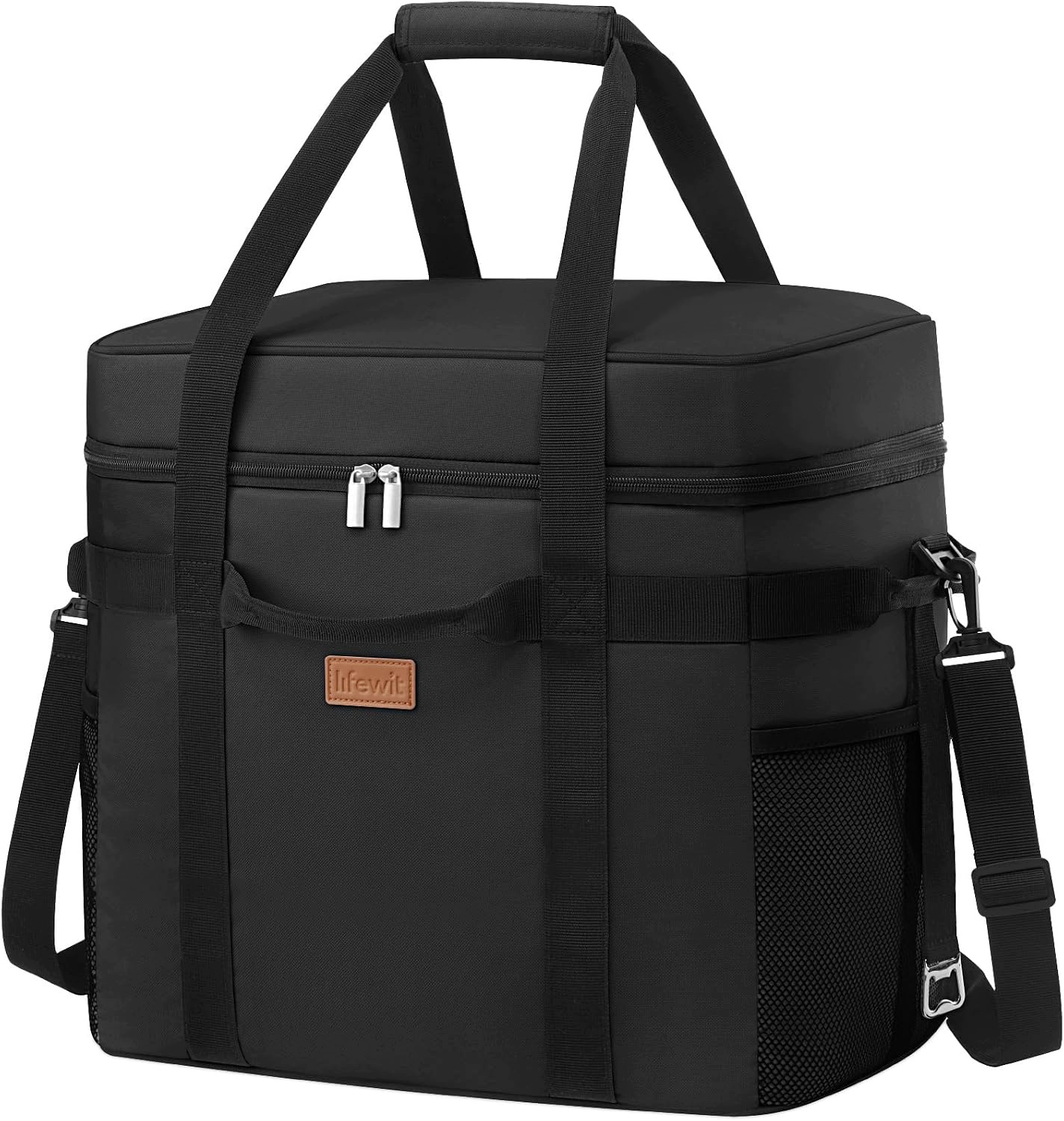 Torba termiczna 40 l na lunch piknik składana czarna