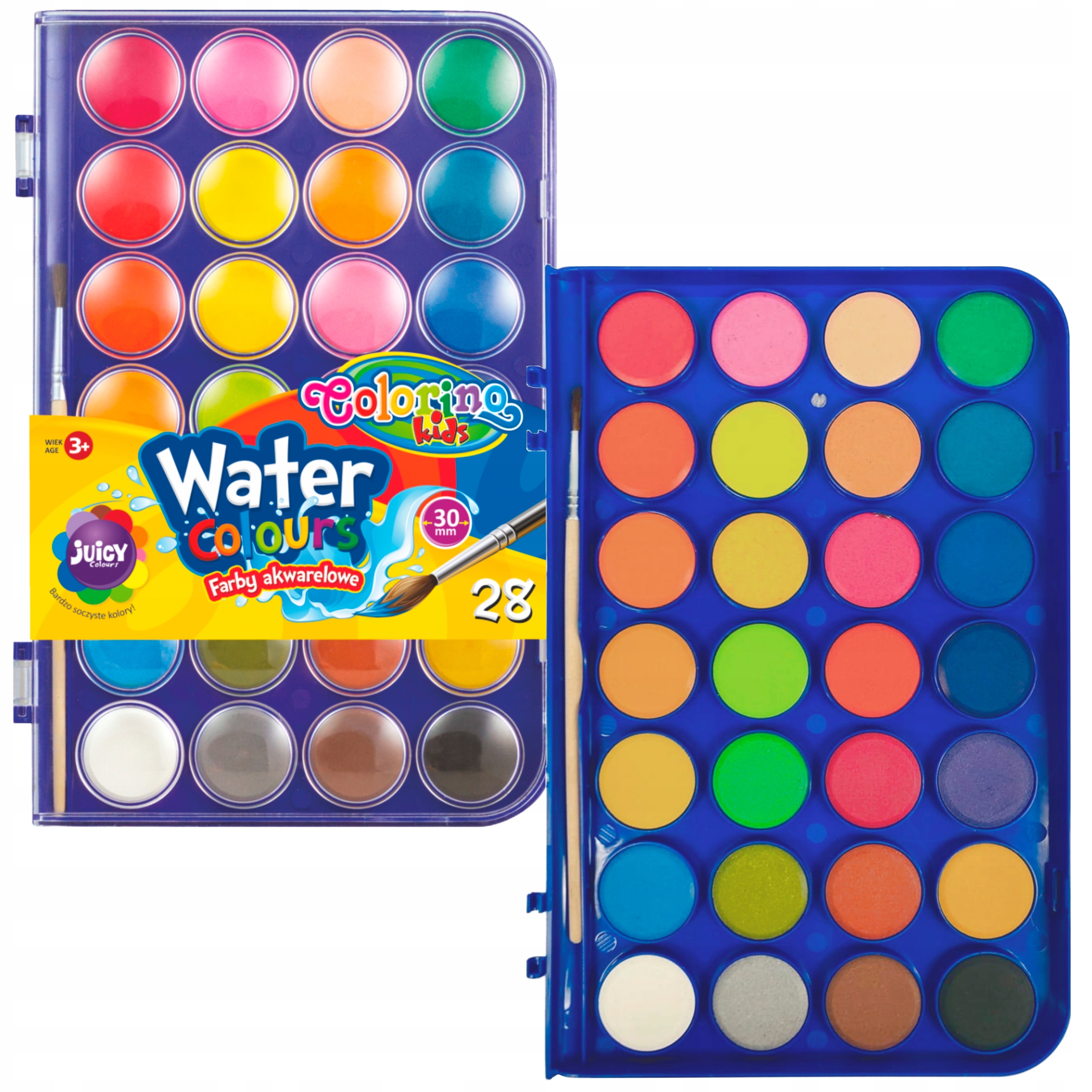 

Farby akwarelowe Colorino z pędzelkiem