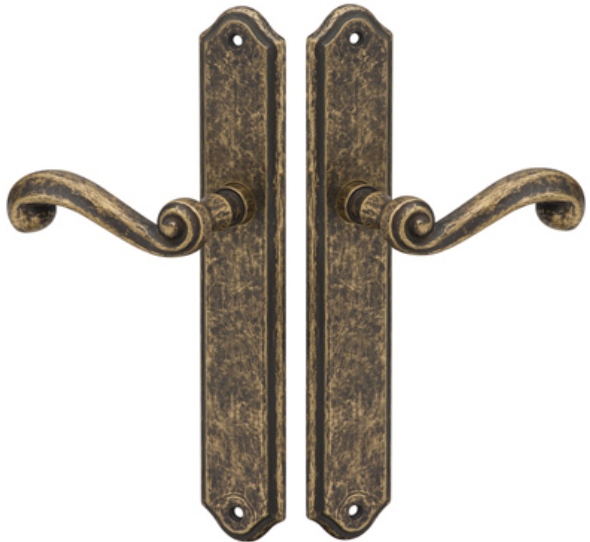 Kľučka na štítku Tupai 704-46 bez otvoru, starožitné zlato