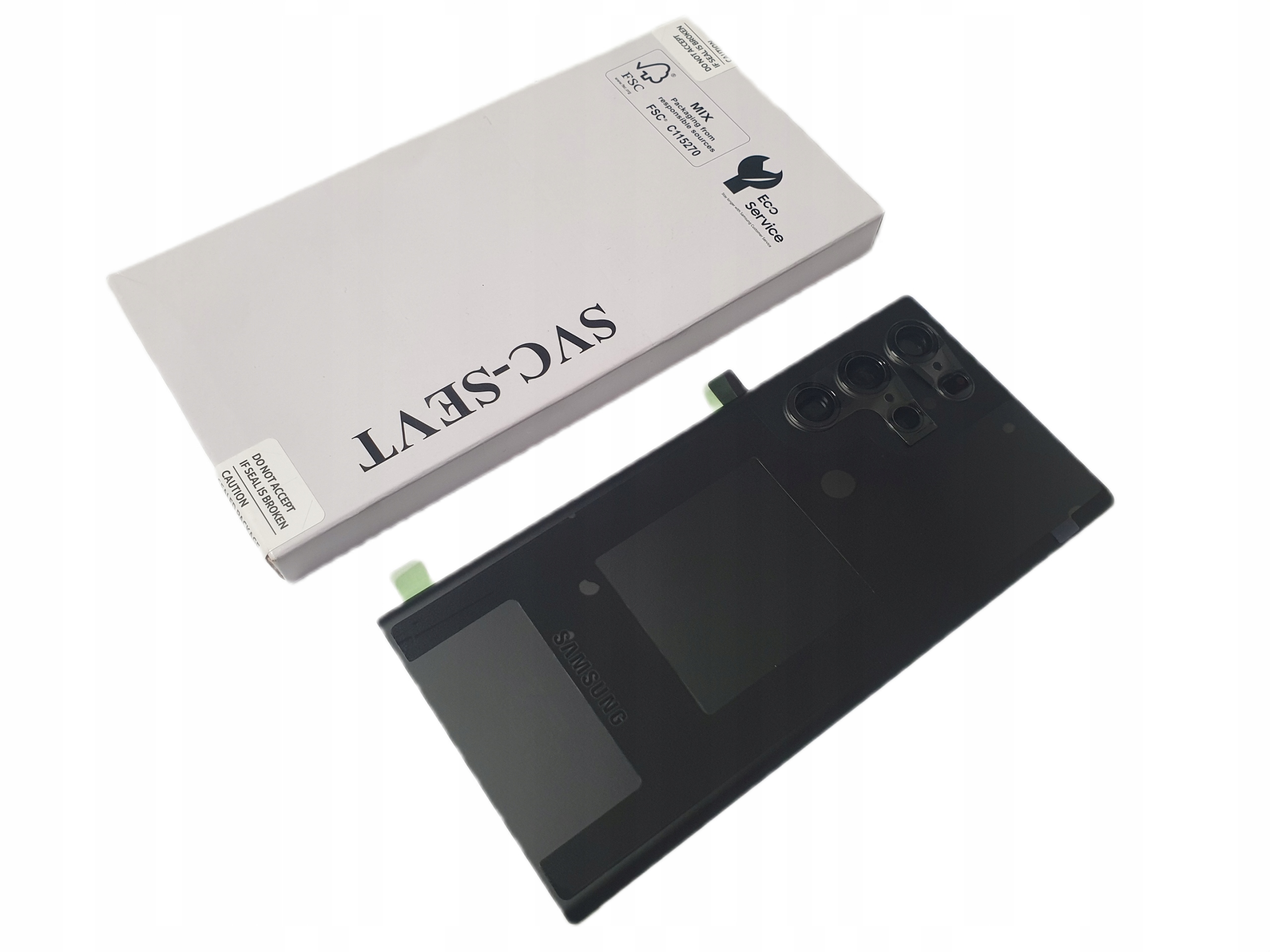 Oryginalna klapka baterii Samsung S22 Ultra S908 Czarna