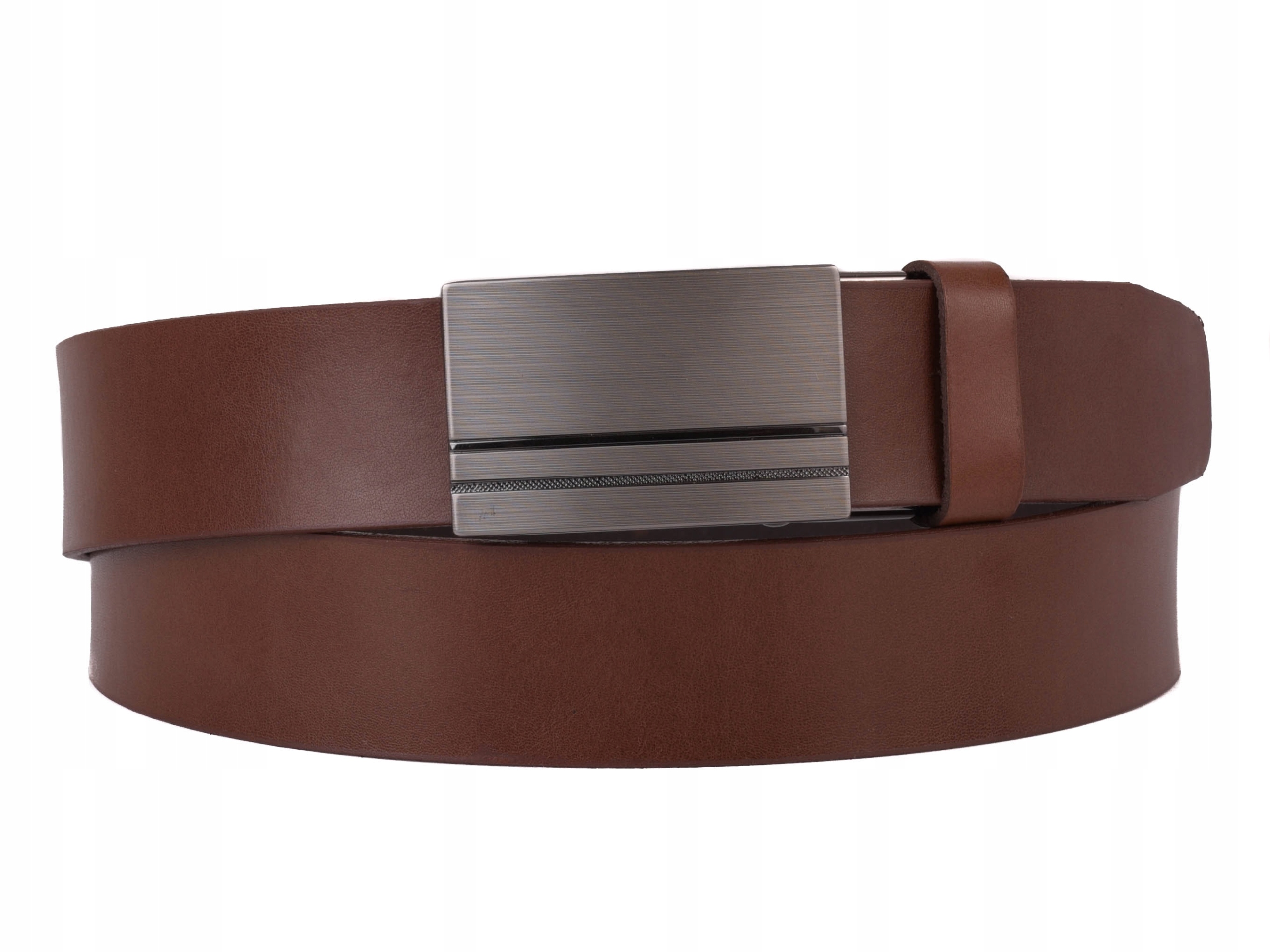 

Skórzany Pasek Automat garnitur jeans Brąz