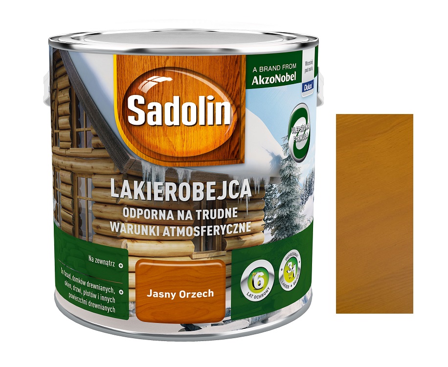 Sadolin Lakierobejca Odporna Orzech Jasny 2.5 L