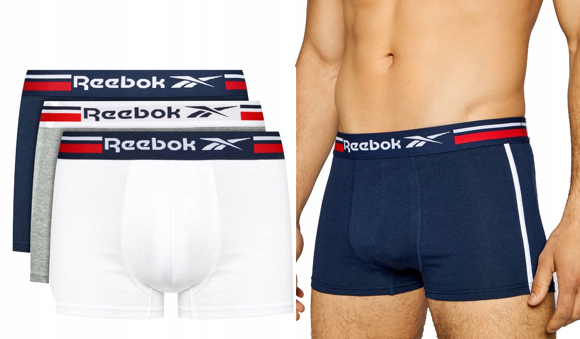 

Bokserki Męskie Reebok Classic Jager 3PAK Rozm. M