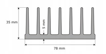 RADIATOR A5723 70x78x35mm 2,4K/W Producent Inna