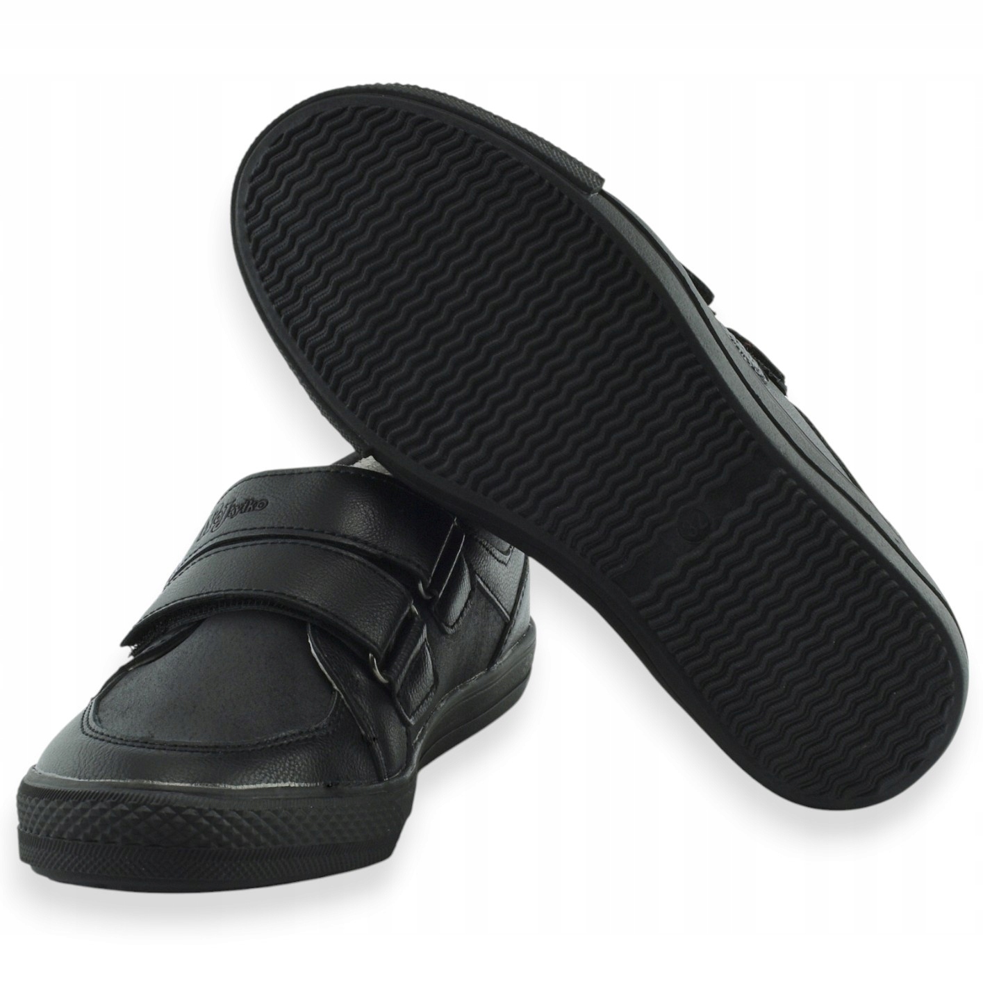 Klasyczne półbuty chłopięce na rzep z eko skóry Wojtyłko 61021 Czarne r.34 Płeć chłopcy