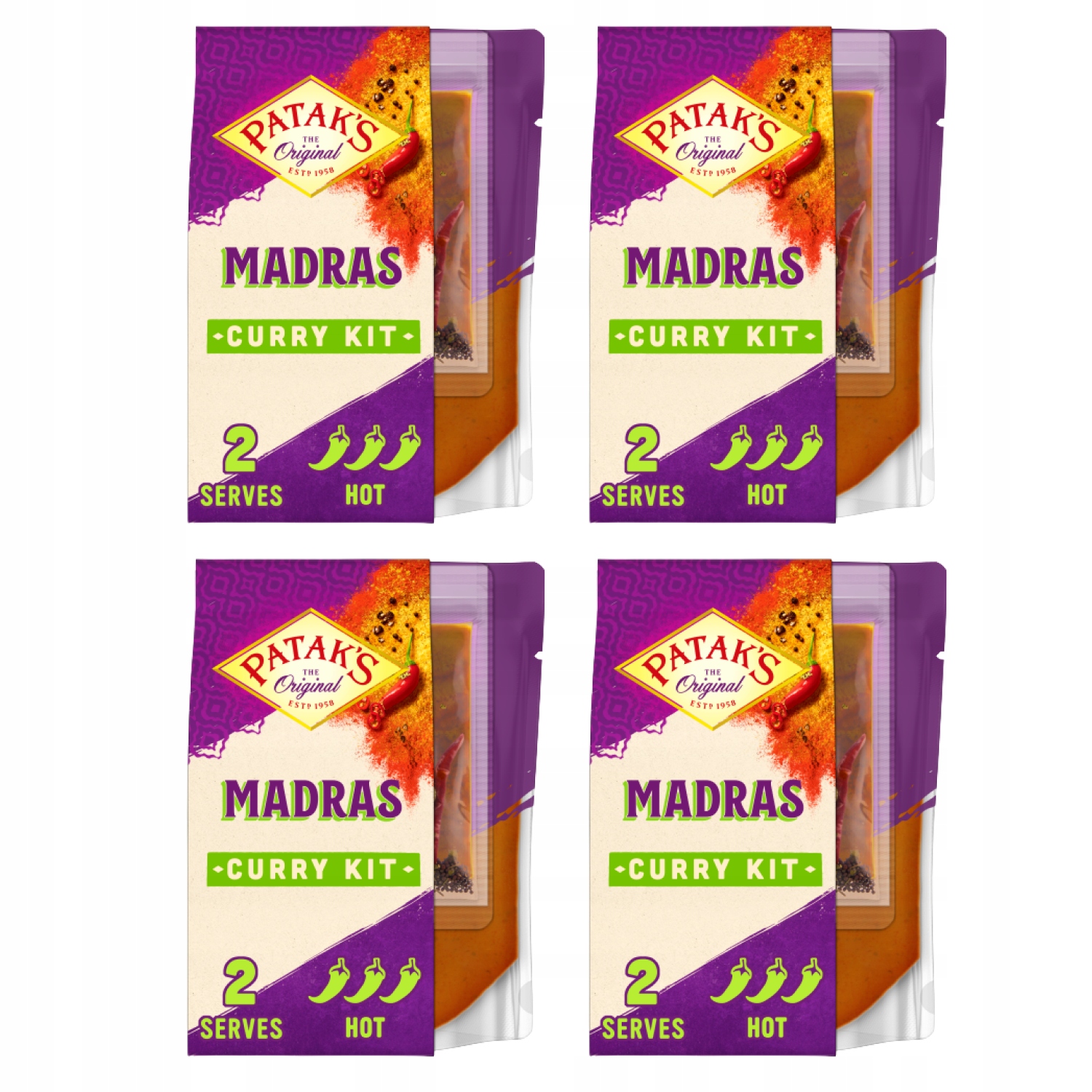 

Patak's 3 Step madras pasta przyprawowa 4x313g