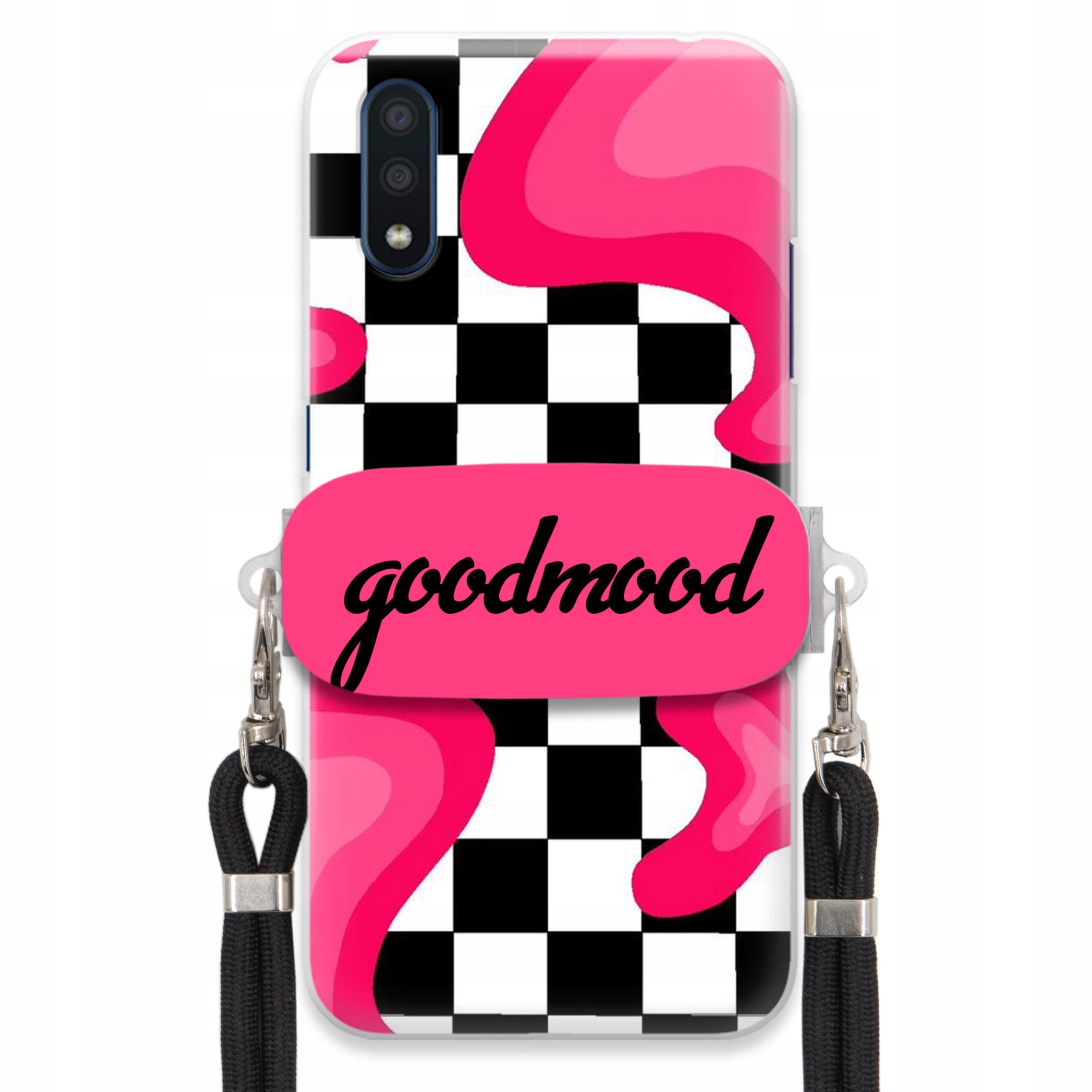 Puzdro Na Samsung A01 Sada Case Držiak Na Vodítko Čierna Pre Teenagerov Splash