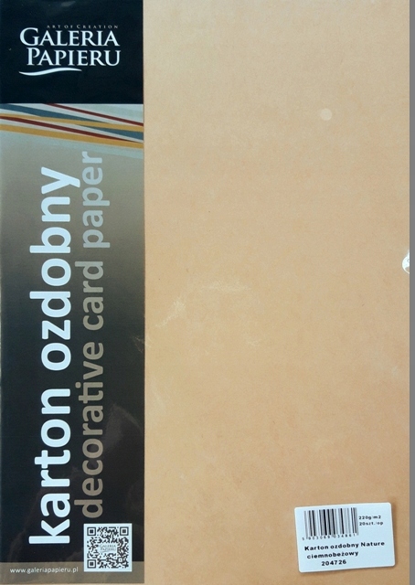 

Karton ozdobny Nature 220g Ciemnobeżowy 204726